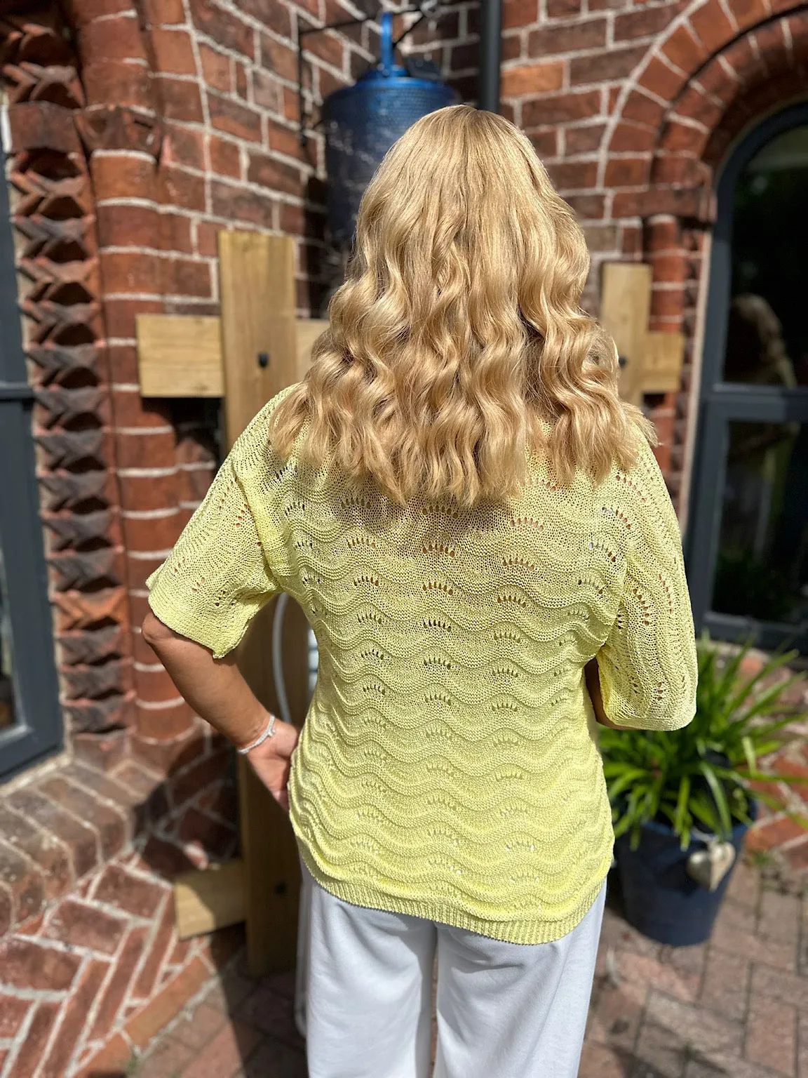 Yellow Wavy Knit Sharon