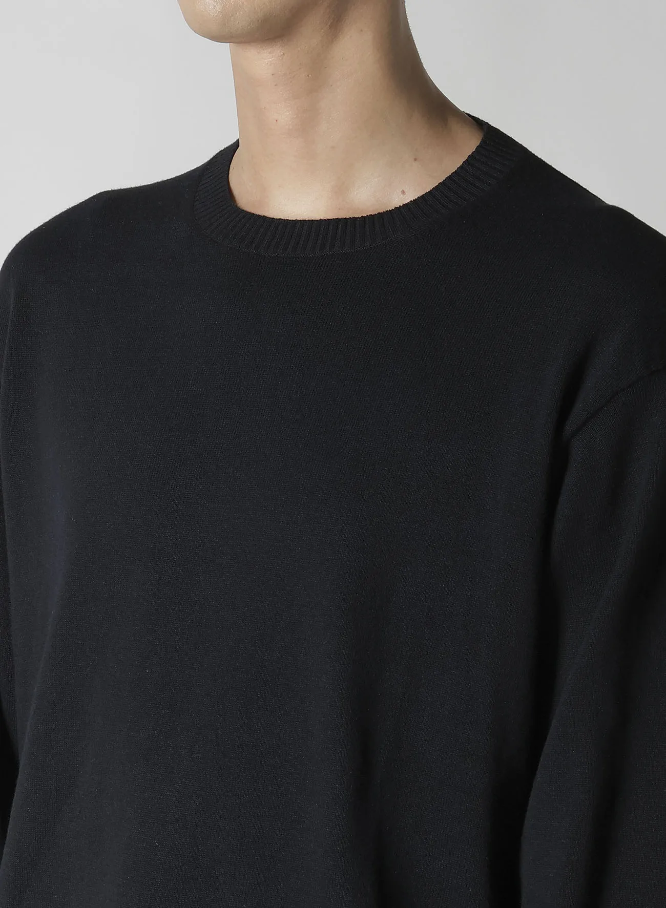 Y's for men INTERSIA LOGO ROUND NECK PULL OVER KNIT