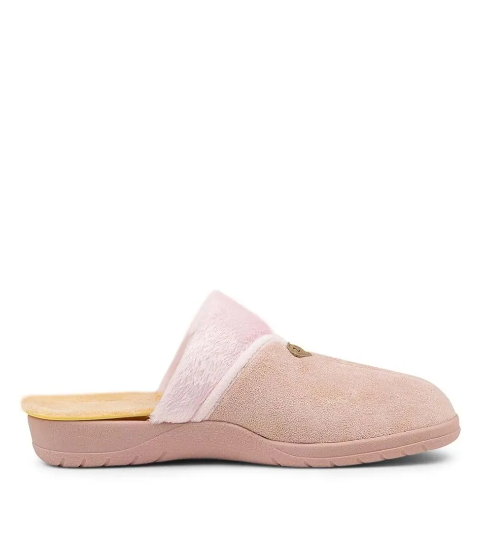 Ziera Comfy W Pale Pink Microsuede Slippers